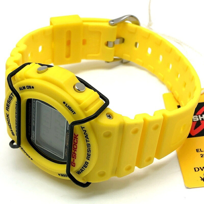 卡西歐 G-SHOCK 手錶 DW-5700Y-9 復刻版 黃色錶帶 鏡面旋入式後蓋 EL 背光 2001 年 9 月發布-4
