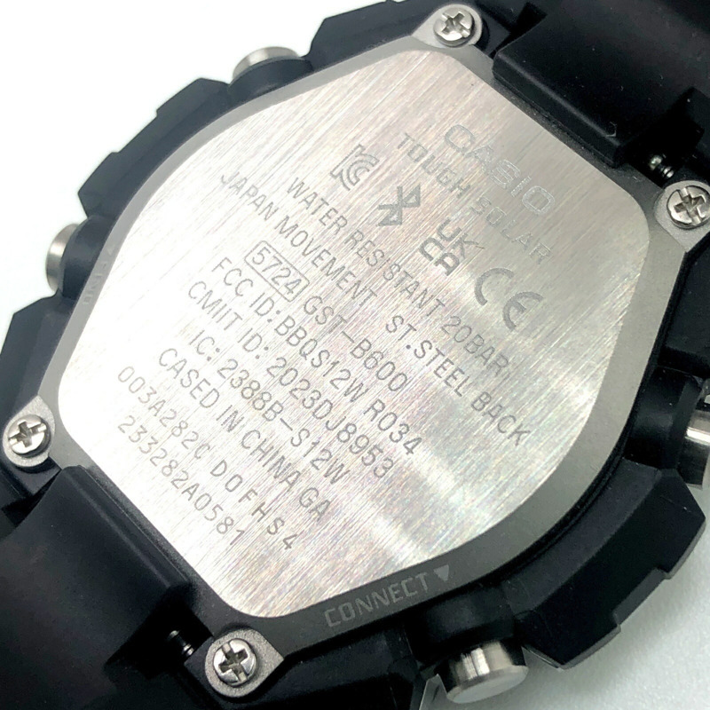卡西歐 G-SHOCK 手錶 GST-B600A-1A6 G-STEEL G-Steel 小巧迷你尺寸男女通用款 Tough Solar 太陽能動力藍牙手機連接雙 LED 燈黑色紫色款,2024 年 2 月發布。-7
