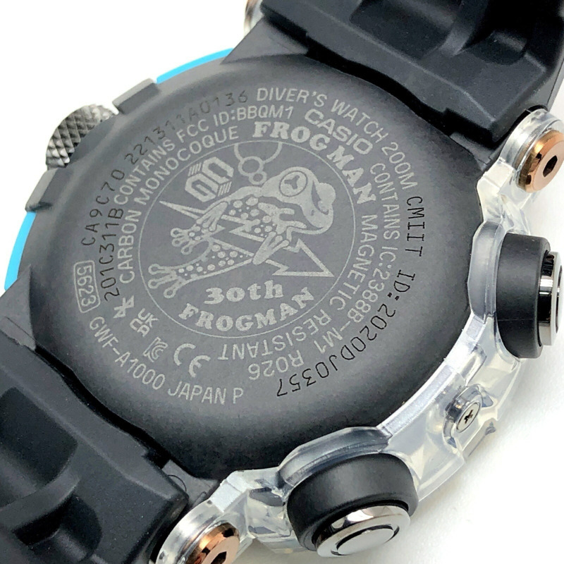 卡西歐 G-SHOCK GWF-A1000APF-1A 蛙人30週年紀念版腕錶,蛙人週年紀念版,配備毒鏢蛙、電波太陽能、藍牙、碳纖維核心防護結構和多色指針,將於2023年1月發布。-7