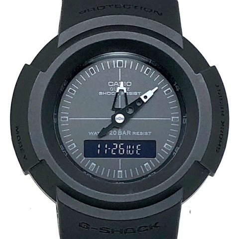 Casio G-SHOCK AW-500BB-1E 全黑復刻版腕錶，指針/數位雙顯，全黑配色，2020 年 11 月發布