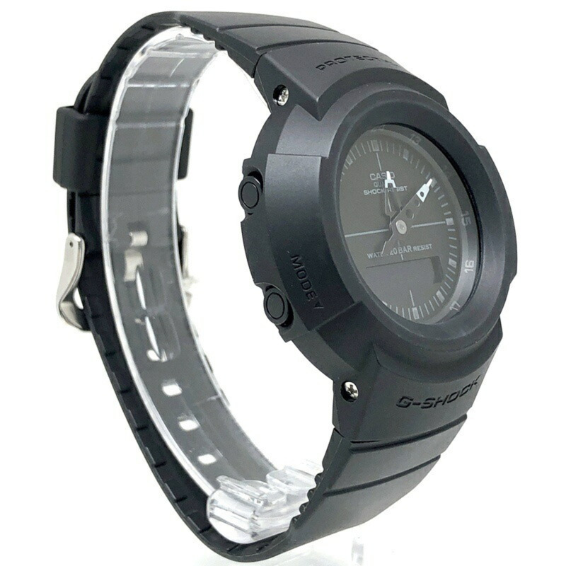 Casio G-SHOCK AW-500BB-1E 全黑復刻版腕錶，指針/數位雙顯，全黑配色，2020 年 11 月發布-1
