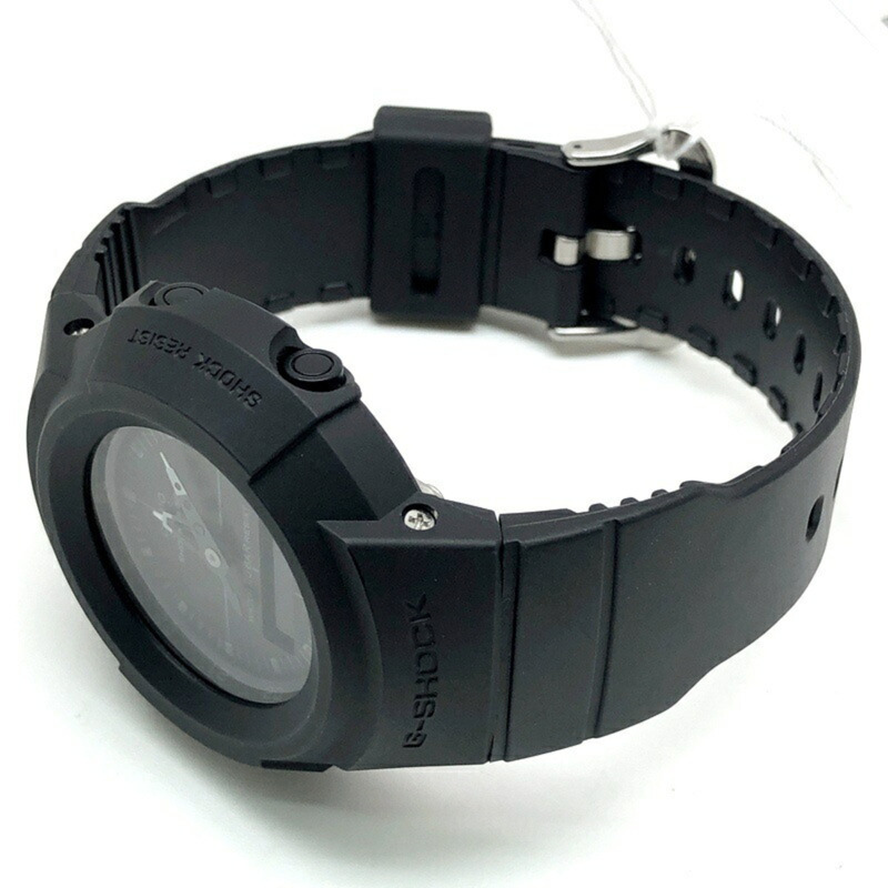 Casio G-SHOCK AW-500BB-1E 全黑復刻版腕錶，指針/數位雙顯，全黑配色，2020 年 11 月發布-5