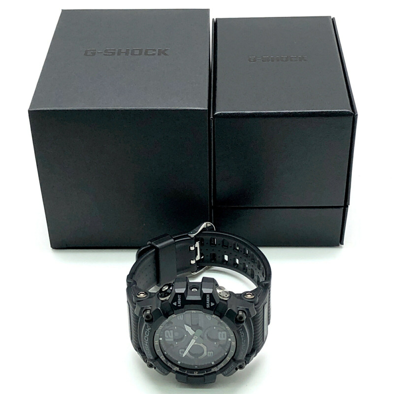 卡西歐 G-SHOCK GWG-100-1A MUDMASTER 手錶,具備電波太陽能、雙 LED 照明、防塵防泥、指針/數位雙顯、黑色軍綠色等功能,2018 年 2 月發布。-9