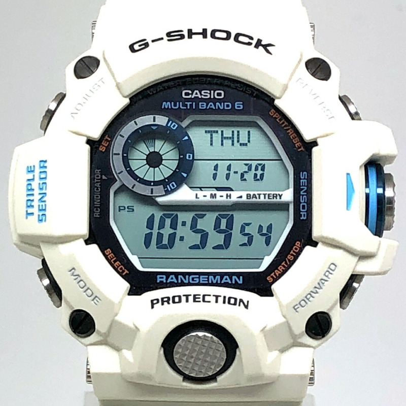 卡西歐 G-SHOCK GW-9408KJ-7 RANGEMAN EARTHWATCH 2022 北極熊系列電波太陽能三重感應器腕錶,具備高度、氣壓、方向和溫度測量功能,米白色,11 月發布-0