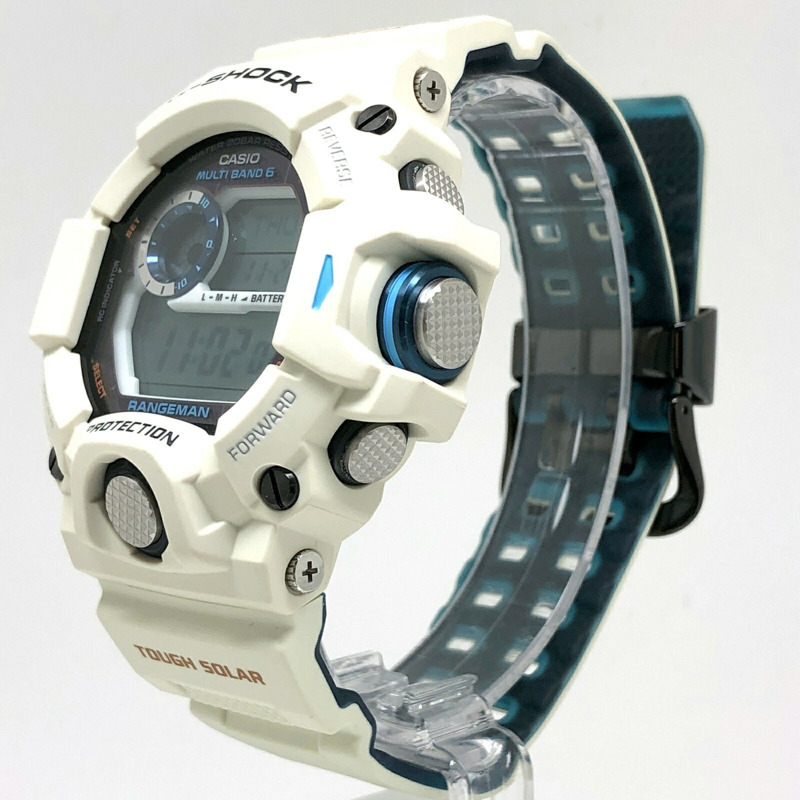卡西歐 G-SHOCK GW-9408KJ-7 RANGEMAN EARTHWATCH 2022 北極熊系列電波太陽能三重感應器腕錶,具備高度、氣壓、方向和溫度測量功能,米白色,11 月發布-2