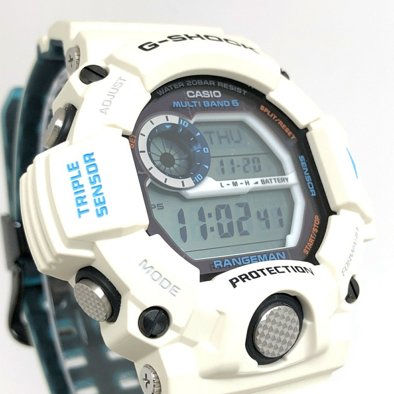 卡西歐 G-SHOCK GW-9408KJ-7 RANGEMAN EARTHWATCH 2022 北極熊系列電波太陽能三重感應器腕錶,具備高度、氣壓、方向和溫度測量功能,米白色,11 月發布-3