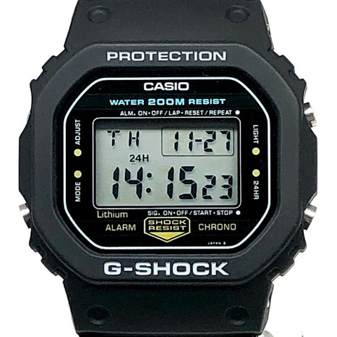 卡西歐 G-SHOCK 手錶 DW-5200C-1 M240，由卡西歐官方修復，冰球廣告英雄款，鏡面拋光，旋入式後蓋，迷你球形錶盤，80 年代原廠復古款，1984 年 6 月發布。
