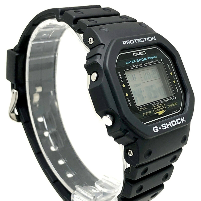 卡西歐 G-SHOCK 手錶 DW-5200C-1 M240,由卡西歐官方修復,冰球廣告英雄款,鏡面拋光,旋入式後蓋,迷你球形錶盤,80 年代原廠復古款,1984 年 6 月發布。-1
