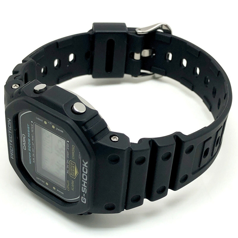 卡西歐 G-SHOCK 手錶 DW-5200C-1 M240,由卡西歐官方修復,冰球廣告英雄款,鏡面拋光,旋入式後蓋,迷你球形錶盤,80 年代原廠復古款,1984 年 6 月發布。-4