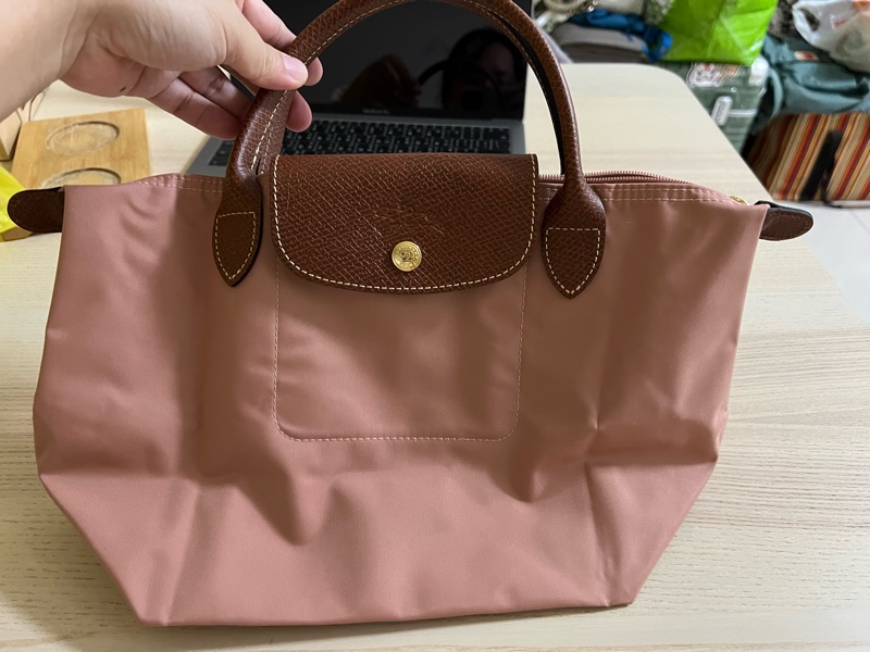 Lopngchamp 茶粉色 短把S-6