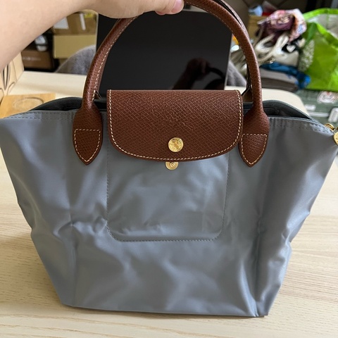 Longchamp 霧霾藍 短把S