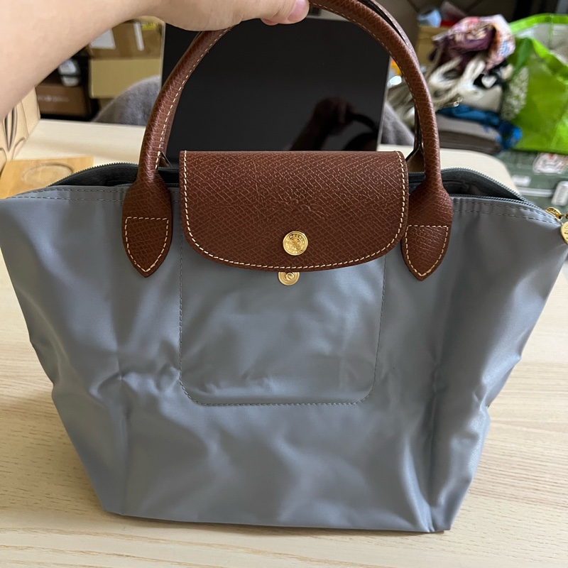 Longchamp 霧霾藍 短把S-0