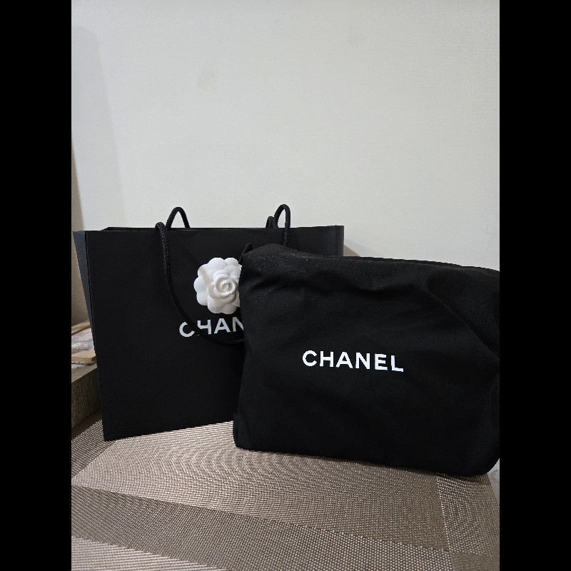 Chanel 香奈兒 米拼黑牛皮Gabrielle流浪包 小號-21