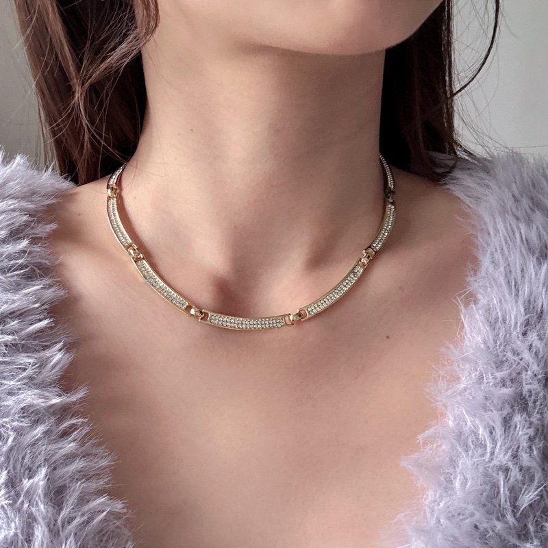 Christian Dior 迪奧 項鏈 鍍金水鑽 花朵 德國製-1