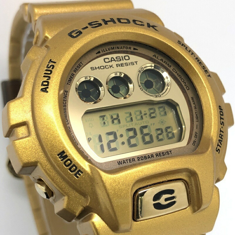 卡西歐 G-SHOCK 手錶 DW-6900GD-9 瘋狂金鏡面錶盤三眼 深色款 2014 年 8 月發布-3