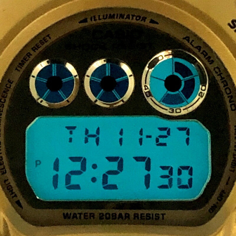 卡西歐 G-SHOCK 手錶 DW-6900GD-9 瘋狂金鏡面錶盤三眼 深色款 2014 年 8 月發布-8