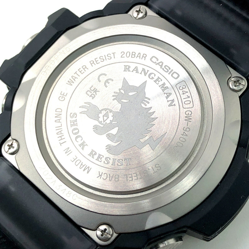 卡西歐 G-SHOCK GW-9400J-1 RANGEMAN 手錶，電波太陽能三重感應器，可測量高度、氣壓、方向和溫度，LED 背光，黑色 x 紅色，2013 年 9 月發布-7