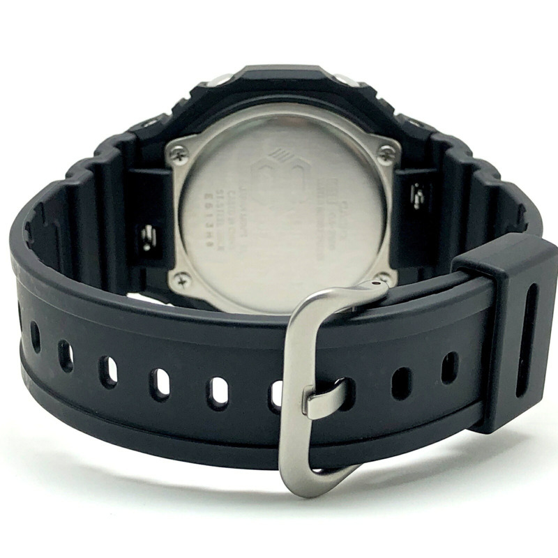 卡西歐 G-SHOCK GA-2100-1A1 八角形錶殼 卡西歐橡木紋指針/數位雙顯雙 LED 背光 全黑款 2019 年 8 月發布-5