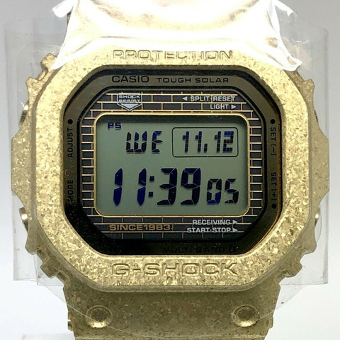 卡西歐 G-SHOCK 手錶 GMW-B5000PG-9 40週年紀念版 復刻版 全金屬錶殼 電波太陽能 藍牙 手機連接 金色 IP 錶盤 2023年4月發布
