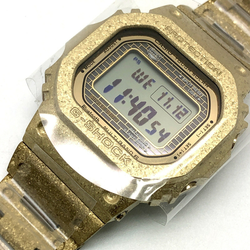 卡西歐 G-SHOCK 手錶 GMW-B5000PG-9 40週年紀念版 復刻版 全金屬錶殼 電波太陽能 藍牙 手機連接 金色 IP 錶盤 2023年4月發布-3