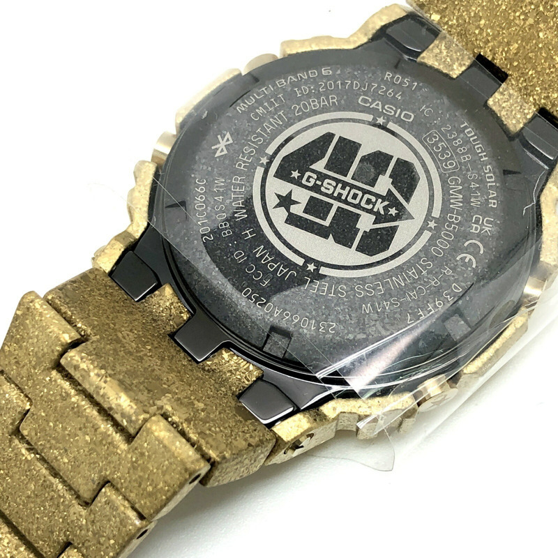 卡西歐 G-SHOCK 手錶 GMW-B5000PG-9 40週年紀念版 復刻版 全金屬錶殼 電波太陽能 藍牙 手機連接 金色 IP 錶盤 2023年4月發布-7