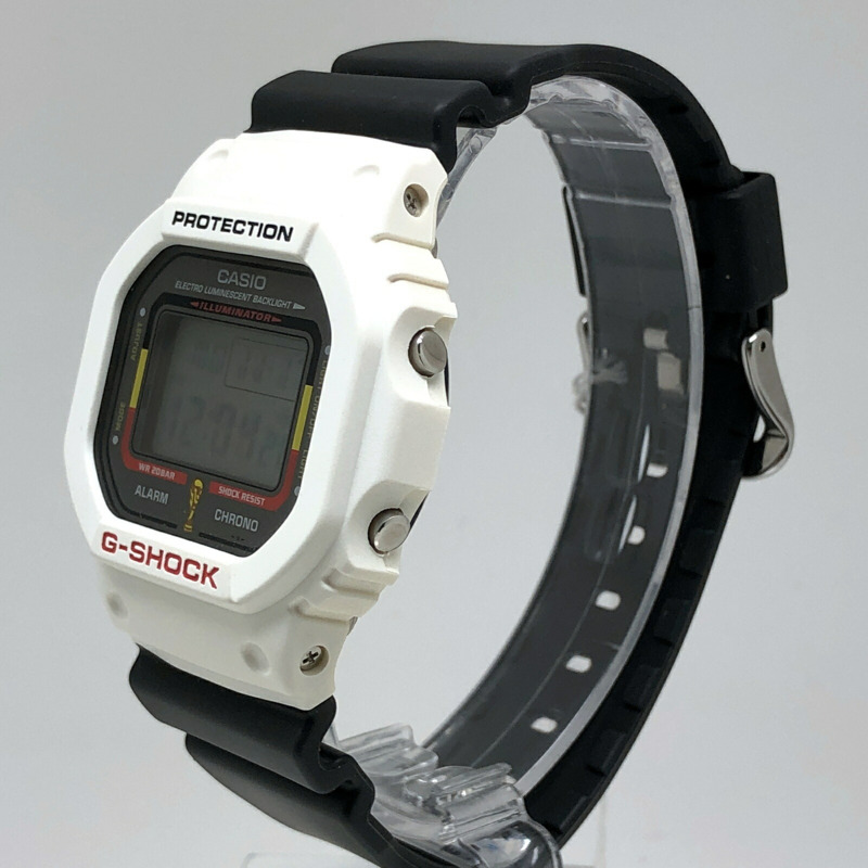 卡西歐 G-SHOCK 手錶 DW-5600WC-1 FIFA 世界盃 2006 德國官方授權合作款 Goleo EL 白色 x 黑色，2005 年 8 月發布-2