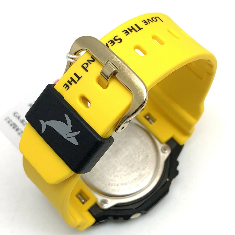 卡西歐 G-SHOCK GA-B2100K-9A Iruka Kujira 2023 首發配色 Tough Solar 太陽能藍牙 LED 燈八角形 Casioak 黑黃配色 I-Search 日本指針/數位雙顯腕錶 六月發售-6