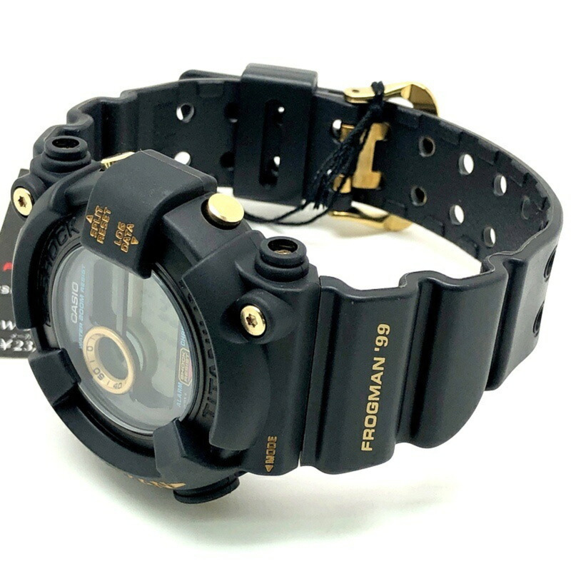 卡西歐 G-SHOCK 手錶 DW-8200BU-9AT FROGMAN'99 蛙人 99 限量版金色鈦金屬黑色潛水蛙 EL 錶盤，1999 年 5 月發布-4