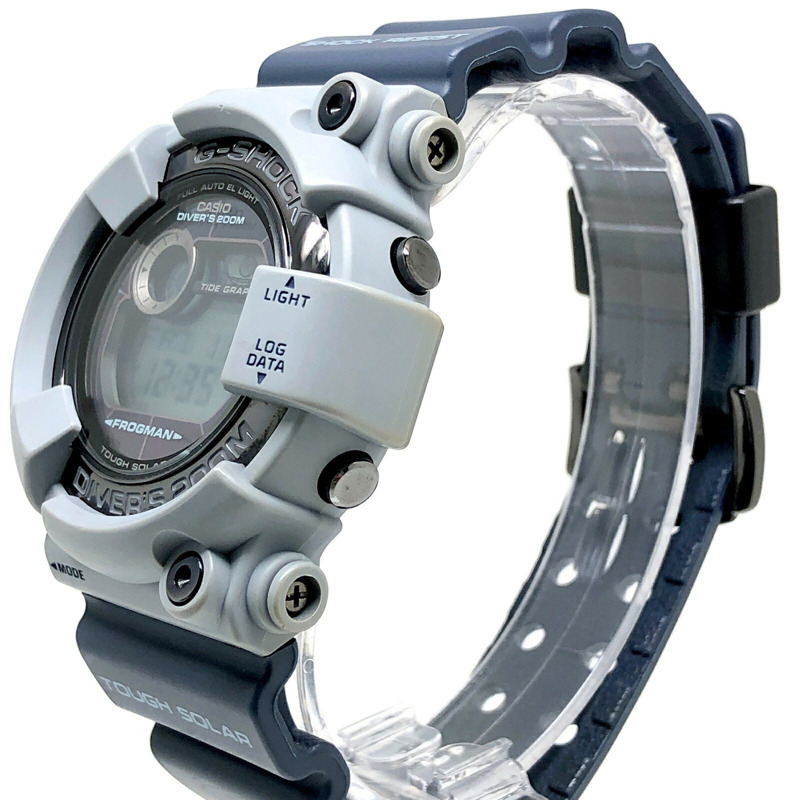 Casio G-SHOCK GF-8250ER-2 FROGMAN 男士軍用配色 Frogman 第一代復刻版，灰色 x 海軍藍錨形錶盤，EL 背光，2012 年 4 月發布-2
