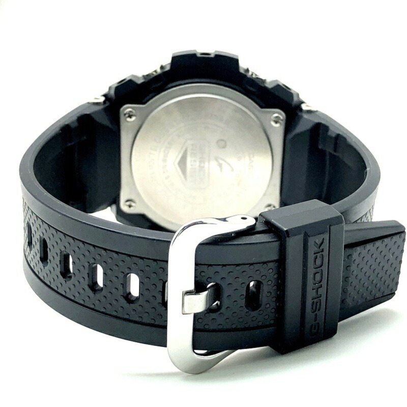 卡西歐 G-SHOCK 手錶 GST-W110-1A G-STEEL 電波太陽能金屬錶圈樹脂層保護結構雙 LED 照明模擬/數位雙顯銀色 x 黑色 2015 年 8 月發布-5