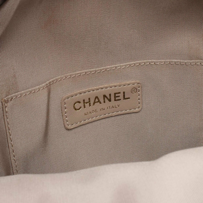 香奈兒 Matelasse 雙肩包，織物和皮革，女士，米色，多色，AS0870-3