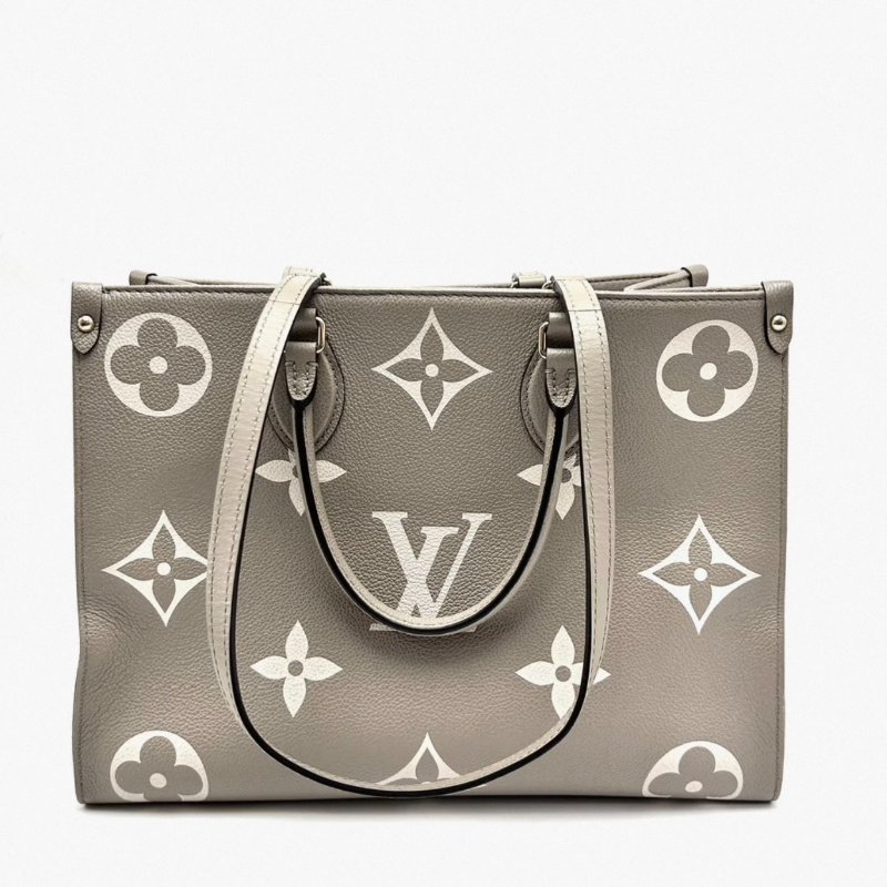 LV onthego中號大象灰手提肩背包芯片款35*27*14 99新配件盒子塵袋-2