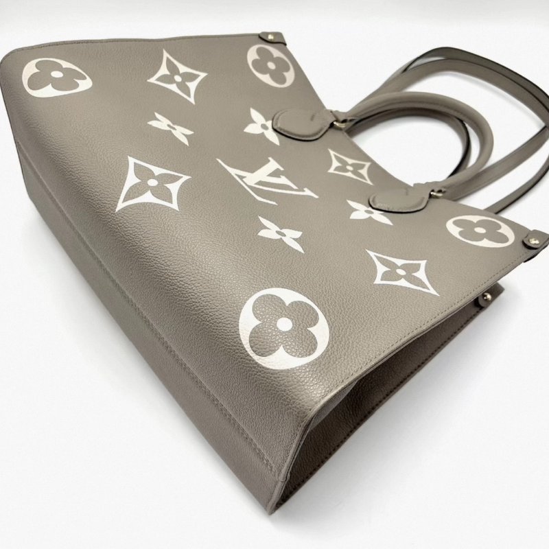 LV onthego中號大象灰手提肩背包芯片款35*27*14 99新配件盒子塵袋-3