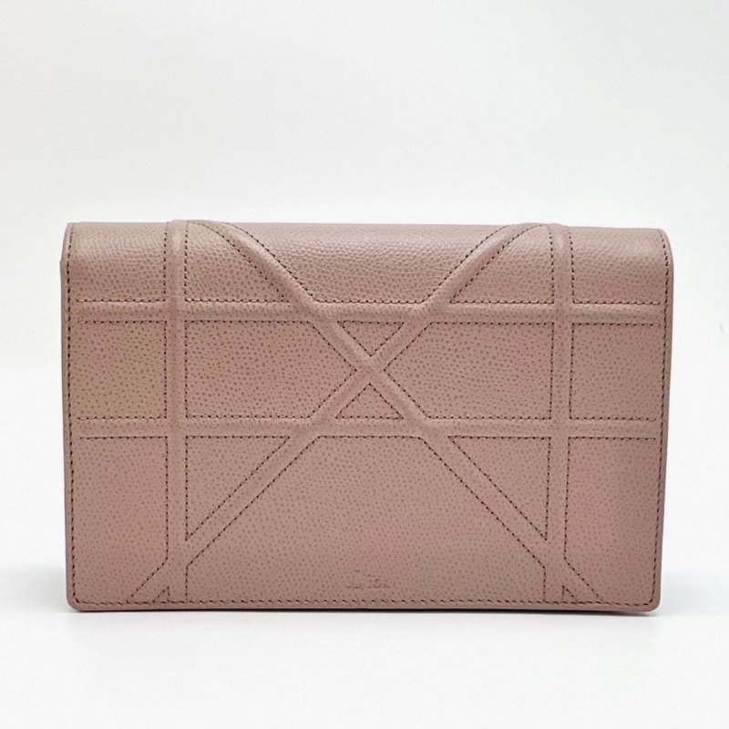 DIOR Diorma盾牌 woc粉色鏈條包19*12*3 99新配件塵袋-1