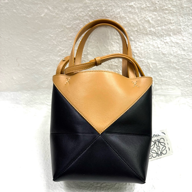 Loewe 拼色puzzle小號摺紙包 Fold tote-1