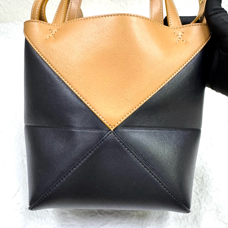 Loewe 拼色puzzle小號摺紙包 Fold tote-3