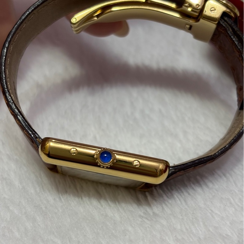 Cartier Must Tank SM 腕錶,cal. 057 925銀 搭配皮革錶帶 石英機芯 女士手錶-4