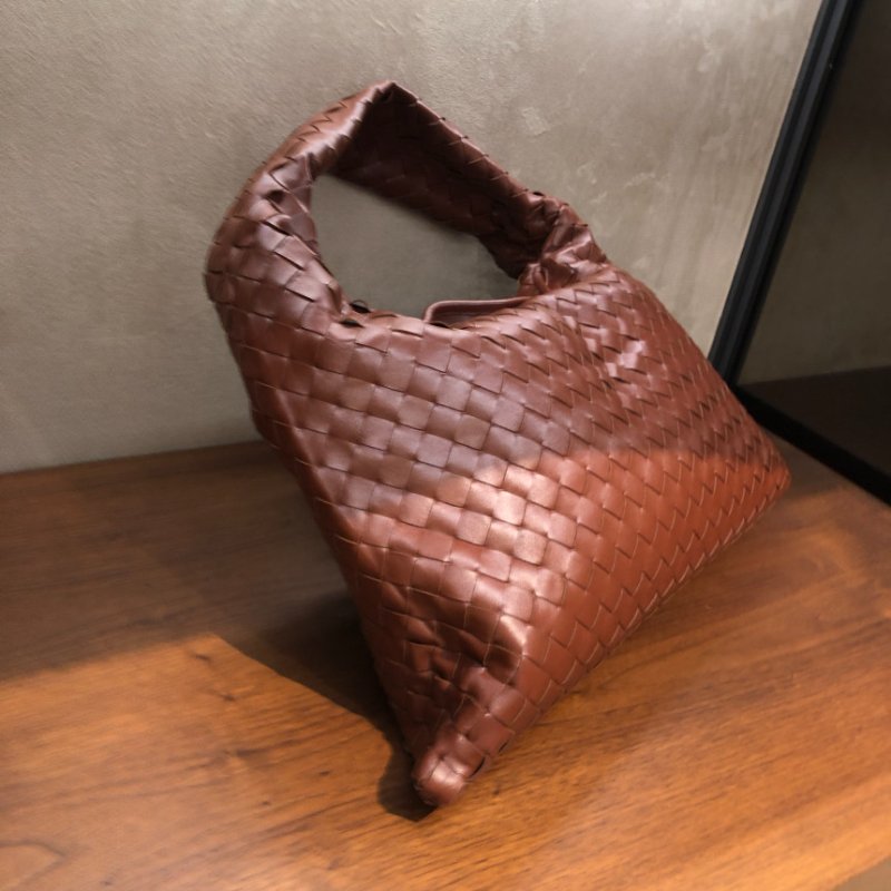 🎊佳節特賣🎁Bottega Veneta 796262 小款皮革 Hop 編織包 紅木色﻿-3