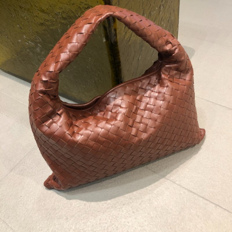 🎊佳節特賣🎁Bottega Veneta 796262 小款皮革 Hop 編織包 紅木色﻿-6