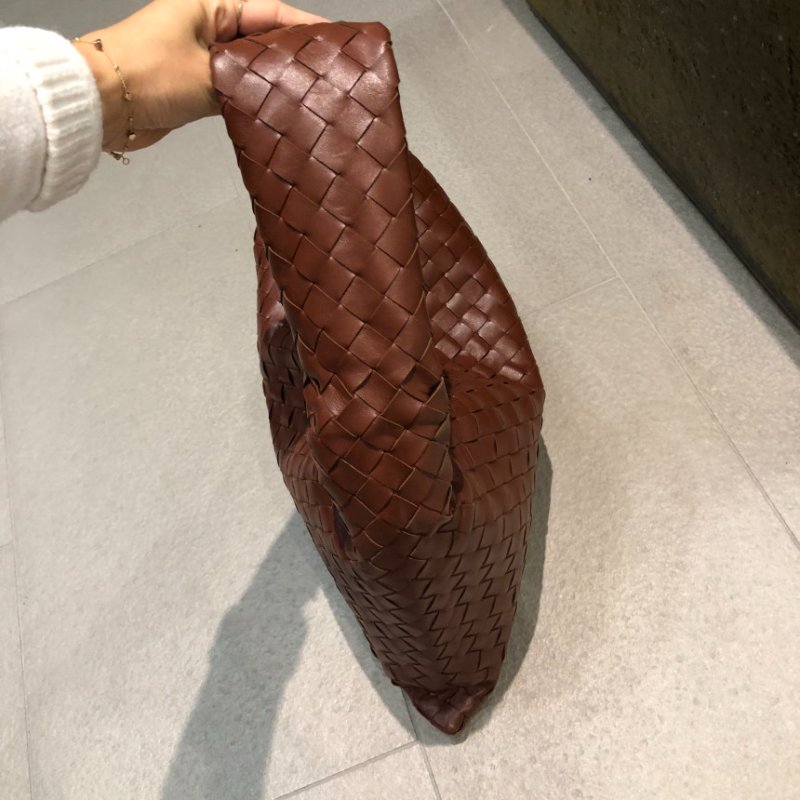 🎊佳節特賣🎁Bottega Veneta 796262 小款皮革 Hop 編織包 紅木色﻿-7