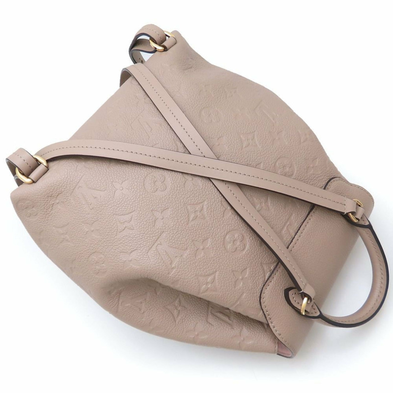 LOUIS VUITTON Monogram Empreinte Montsouris PM M45410 Tourterelle 背包，米色，女式，352922-2