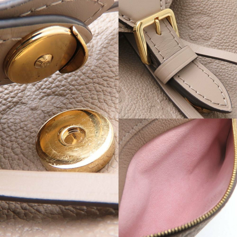 LOUIS VUITTON Monogram Empreinte Montsouris PM M45410 Tourterelle 背包，米色，女式，352922-4