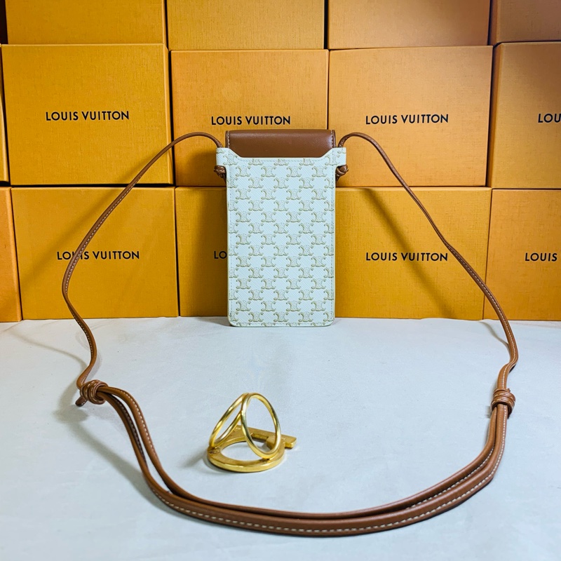 ✨經典不敗 Celine 思琳 滿版老花 手機包 斜背小包-3