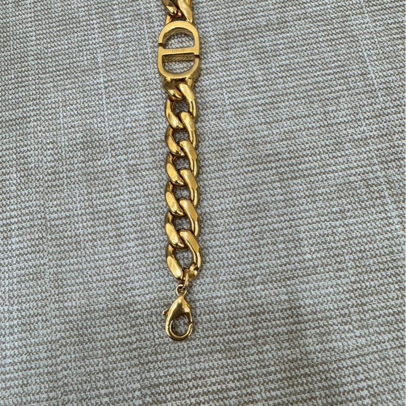 Dior Danseuse Étoile 粗鏈條水鑽手鍊 金色-10