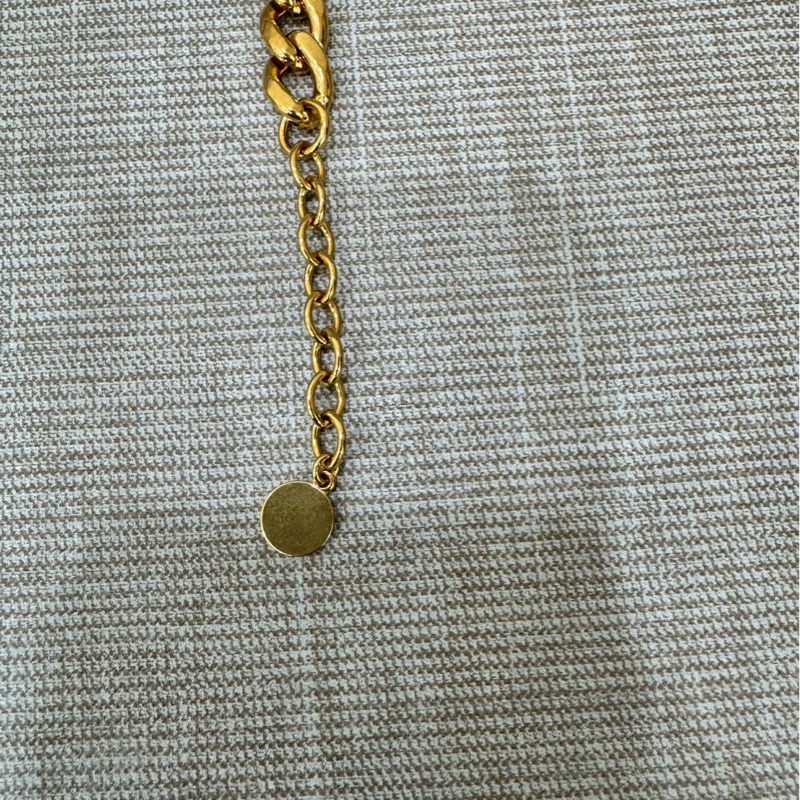 Dior Danseuse Étoile 粗鏈條水鑽手鍊 金色-21