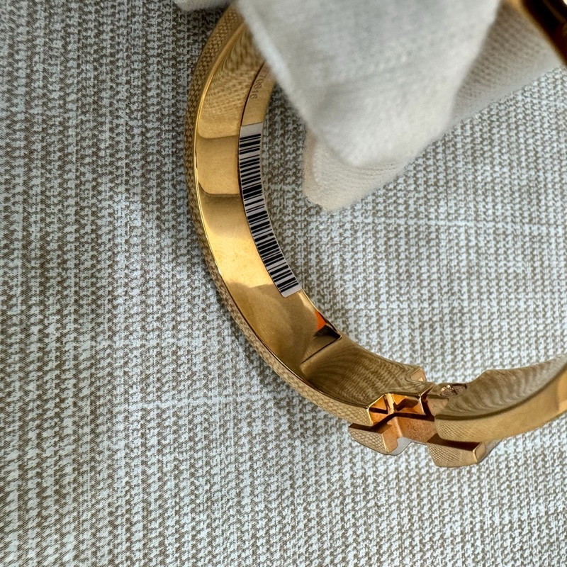 愛馬仕H琺瑯手鐲 黑色配黃金色#全新#-11