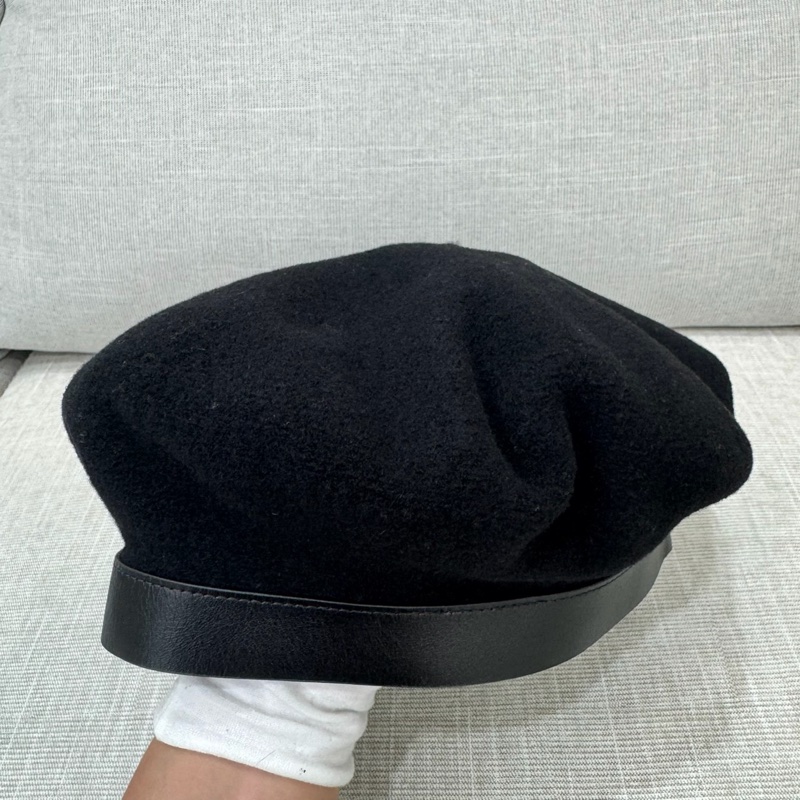 愛馬仕 美麗諾羊毛氈 Felicity 貝雷帽 黑色-8