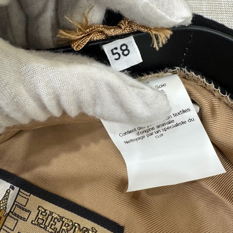 愛馬仕 美麗諾羊毛氈 Felicity 貝雷帽 黑色-17