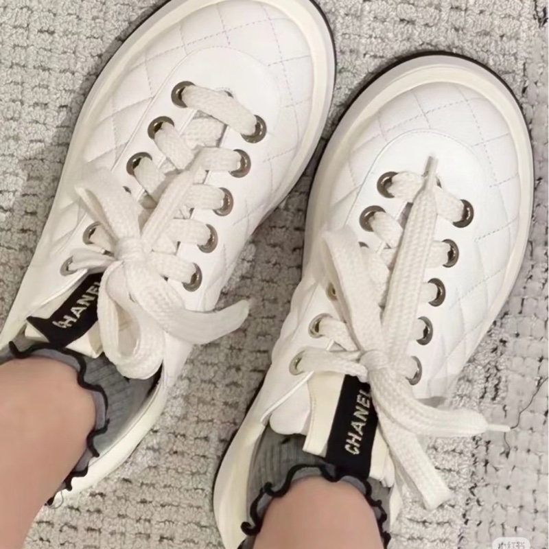 Chanel香奈兒24P白色厚底鞋胖胖鞋-2