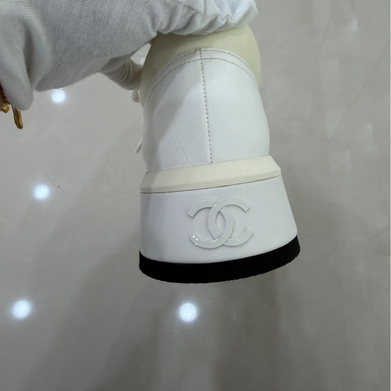 Chanel香奈兒24P白色厚底鞋胖胖鞋-11